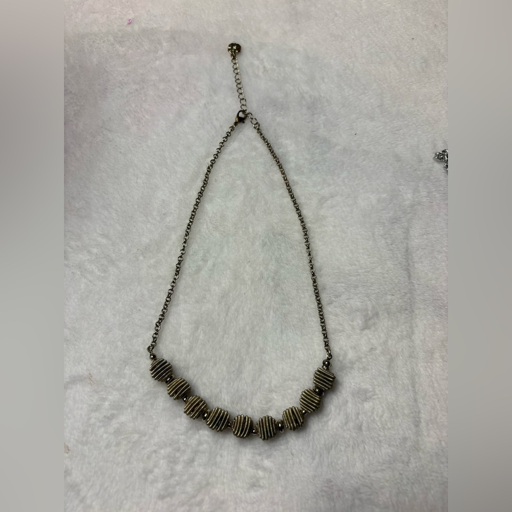 Monet Gold and Black Beaded Necklace